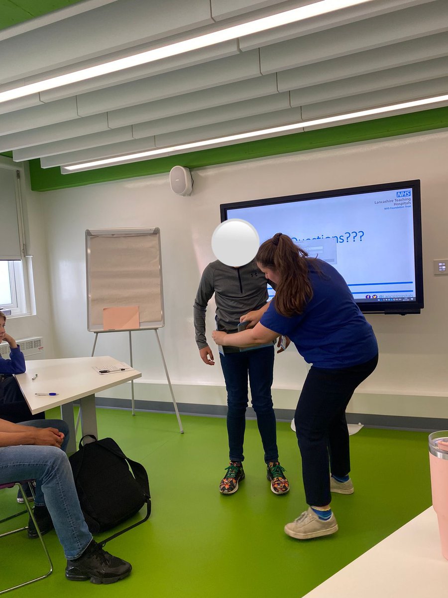 LavinSiobhain's tweet photo. Parklands school students last week learning about the physiotherapy profession @LancsHospitals and the fun that comes along with it! 🩼🦼🫁 https://t.co/YJRjkTxByv