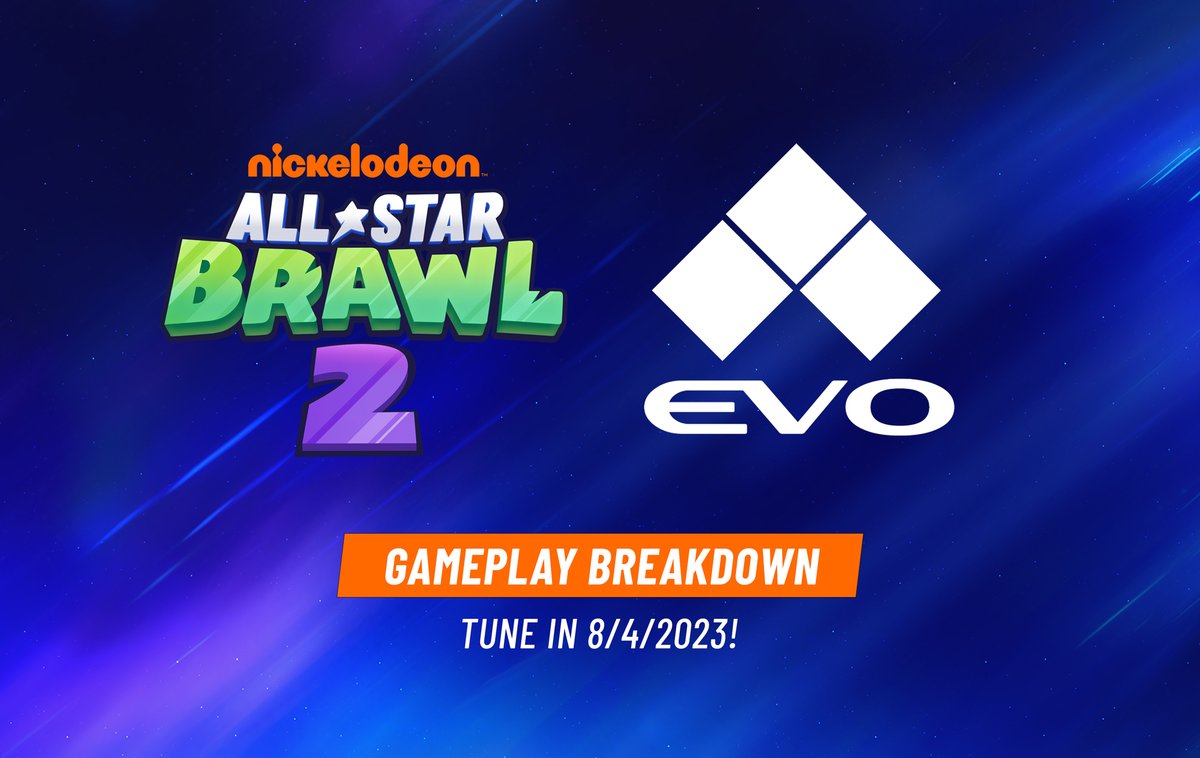 NickBrawlGame's tweet photo. Want to learn more about how #nasb2 gameplay has changed? Tune into #EVO2023 next friday for a breakdown on what's new and changed in Nickelodeon All-Star Brawl 2!

https://t.co/qODMMmdIbc https://t.co/3NOtvBtYq0
