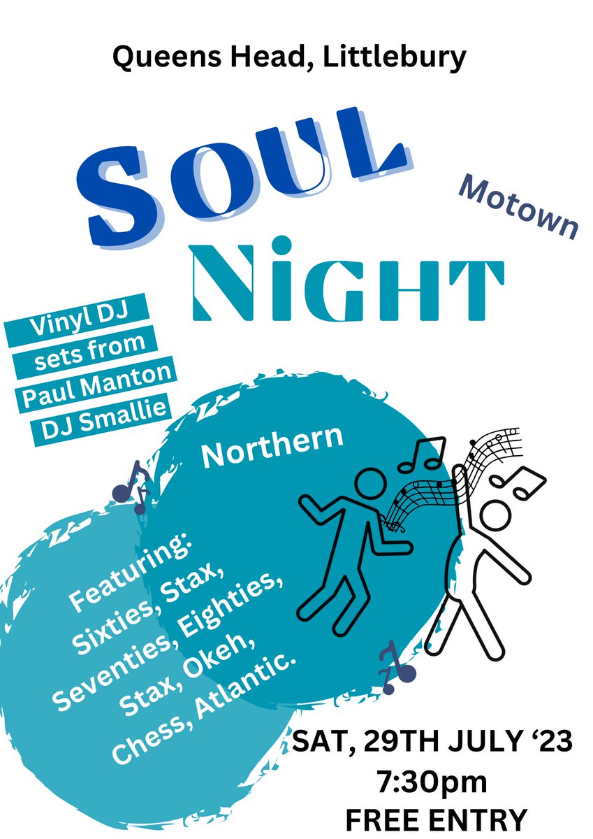 LittleburyQueen's tweet photo. FREE ENTRY
Tomorrow, Saturday 23rd July. 
Queens Head, Littlebury. 7:30. Hope to see you there! 

#soul #soulmusic #soulnight #sixties #seventies #eighties #music #northern #motown #motownmusic https://t.co/jiVI58xFkc