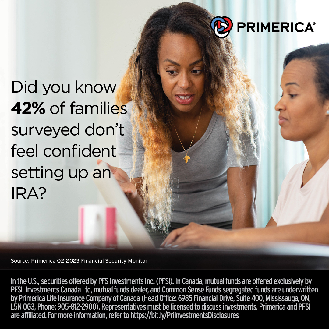 Ivans05's tweet image. Building a secure retirement with an IRA can feel overwhelming, that’s why I’m here to help simplify &amp;amp; navigate the process of saving for retirement.

Check out @Primerica’s Q2 Financial Security Monitor here: bit.ly/3vGdWVj 

Bit.ly/PriInvestments…