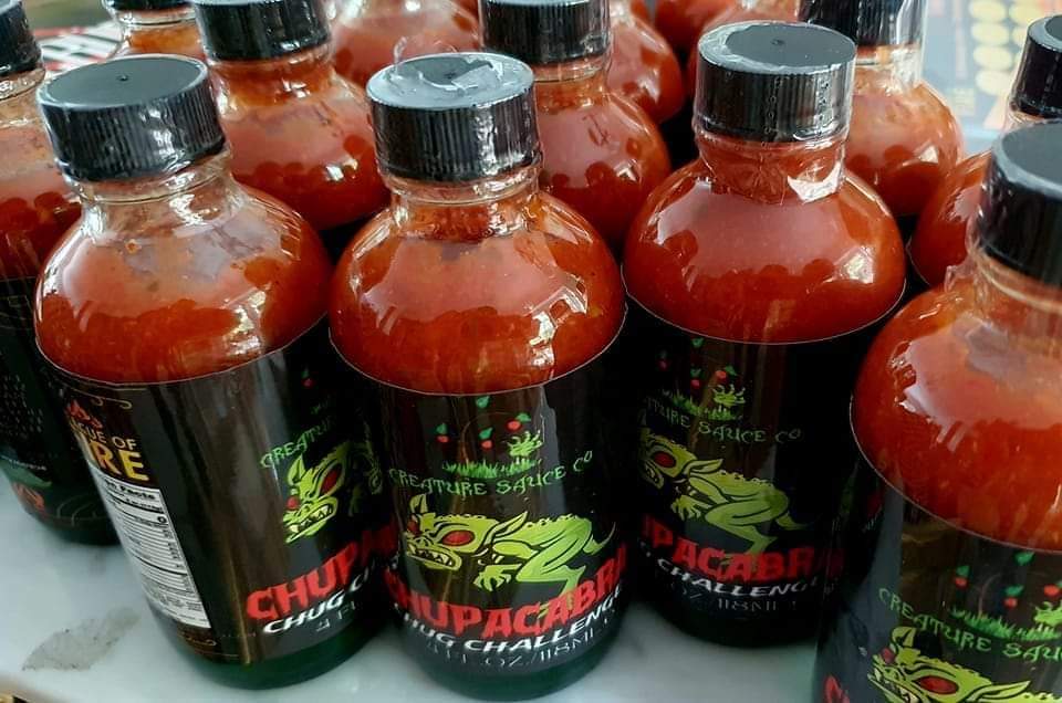 co_creature's tweet photo. Get your chupacabra chug challenge. It is a @League_of_Fire challenge worth 5 points. Message me or hit the website in my bio. #hotsauce #SoOreoEOreo #fridaymorning #creaturesauceco #capsaicin #leagueoffire #Food https://t.co/BiPVitL1DX