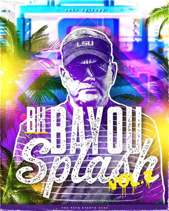 ColinHurley's tweet photo. Ballin’ In The Boot: 
@LSUfootball has 20 commits for its ‘24 Class. 📈
✅It has locked-up the state of Louisiana with thirteen “ayes” and more on the way. 🥾 🔒
✅The Tigers swooped into Florida to take two of the sunshine state’s best players. ☀️ ✌🏾
✅LSU grabbed top talent from Tennessee, North Carolina & Georgia.🔝 
✅The state of Texas is on the clock, with several of its best players leaning toward “Callin’ Baton Rouge”home. 🏠
✅Oh, there’s a “flip warning” in effect . 🔄

Remind me again…who said @CoachBrianKelly couldn’t recruit? 🤥

See y’all at the pool. RSVP x 1 for the BK Bayou Bash. 🛟 🕶
@FrankWilson28
#PathToTheBoot ☔️