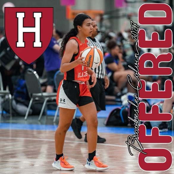I am extremely blessed to have received an offer from @HarvardWBB Thank you to the coaching staff for this amazing opportunity #GoCrimson