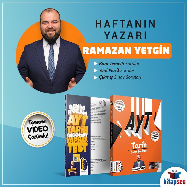 KitapSec's tweet image. ✍️Ramazan Yetgin
📚Haftanın Yazarı
📖 Ayt - KPSS
📦249₺ üzeri KARGO da BEDAVA!
🏠 Kapıda Ödeme Seçeneği
💳 Kredi Kartına 9 Taksit imkanı

#RamazanYetgin #HaftanınYazarı #KPSS #Ayt #kitapseç #kitapseccom