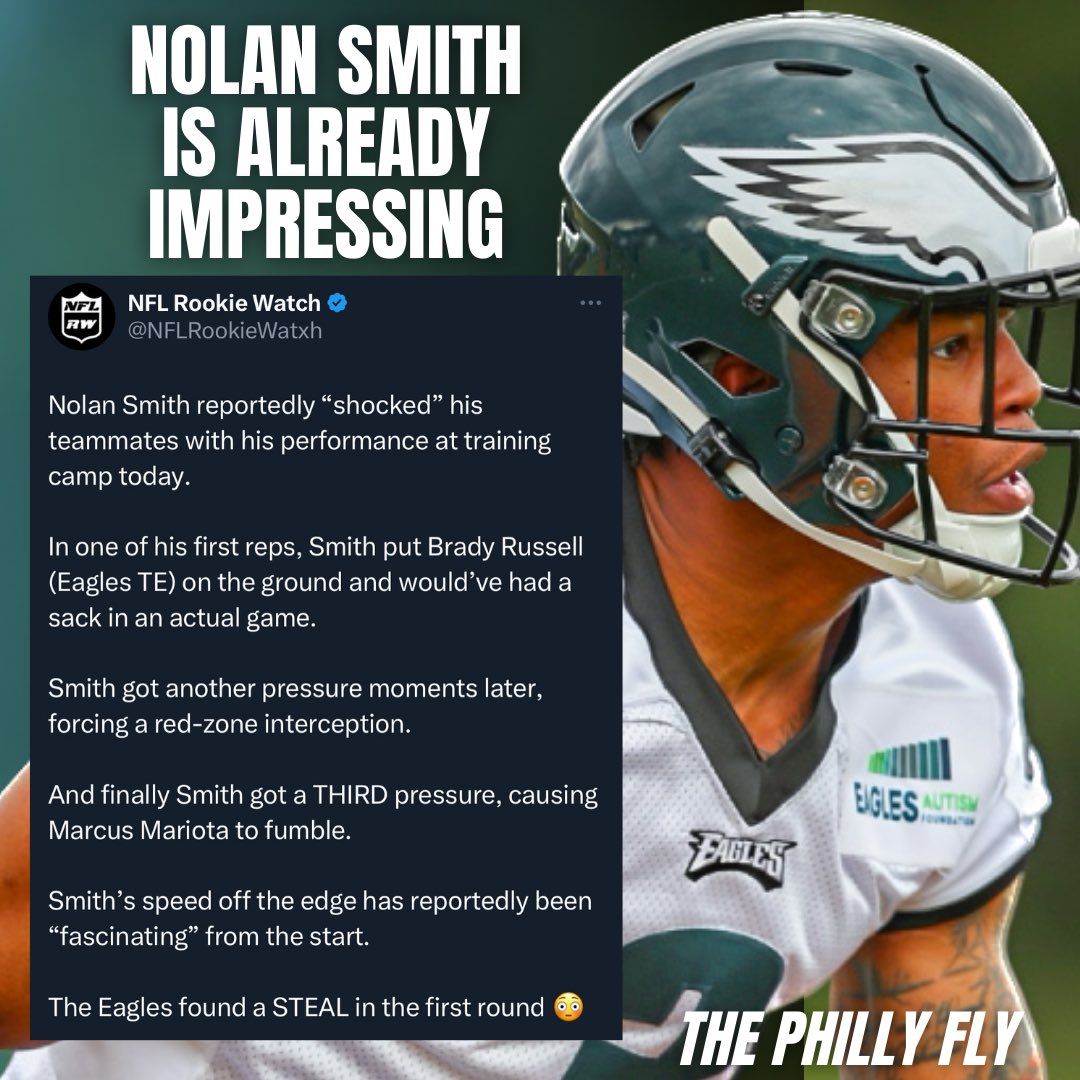 thephillyfly's tweet photo. Its only training camp but the Eagles look like they may have found two steals in the first round🔥
@NFLRookieWatxh https://t.co/eIDmJSGml9