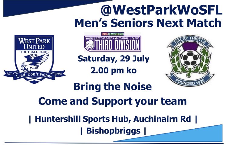 WestParkWoSFL's tweet photo. One last call for your fix of football - C’mon support your team💙⚽️💙 https://t.co/E0xpbXRL8r