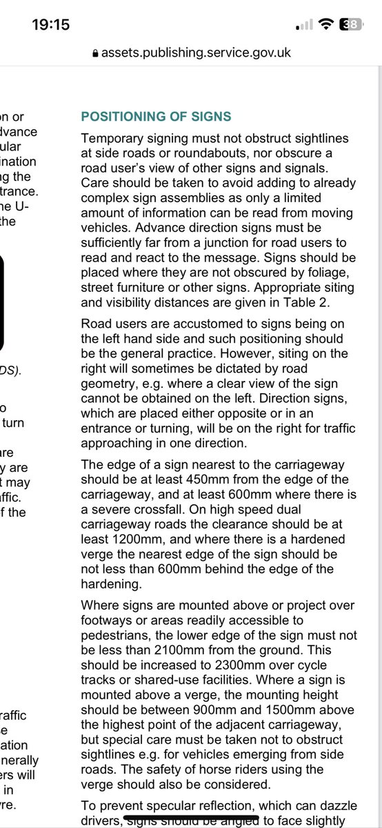 Rep_rehensible's tweet image. I’m glad this was rectified swiftly and nobody crashed. The original placement was seriously dangerous.

@DeerShed you still owe me a thank you for pointing it out. Had there been a crash as a result you could well have been liable.