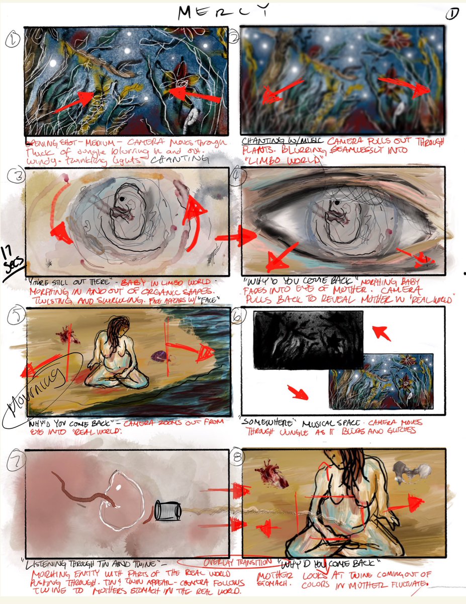 Nalanimation's tweet photo. An intimate look behind the curtain 🎪 My storyboards for the music video “Mercy” https://t.co/sP07sxomin