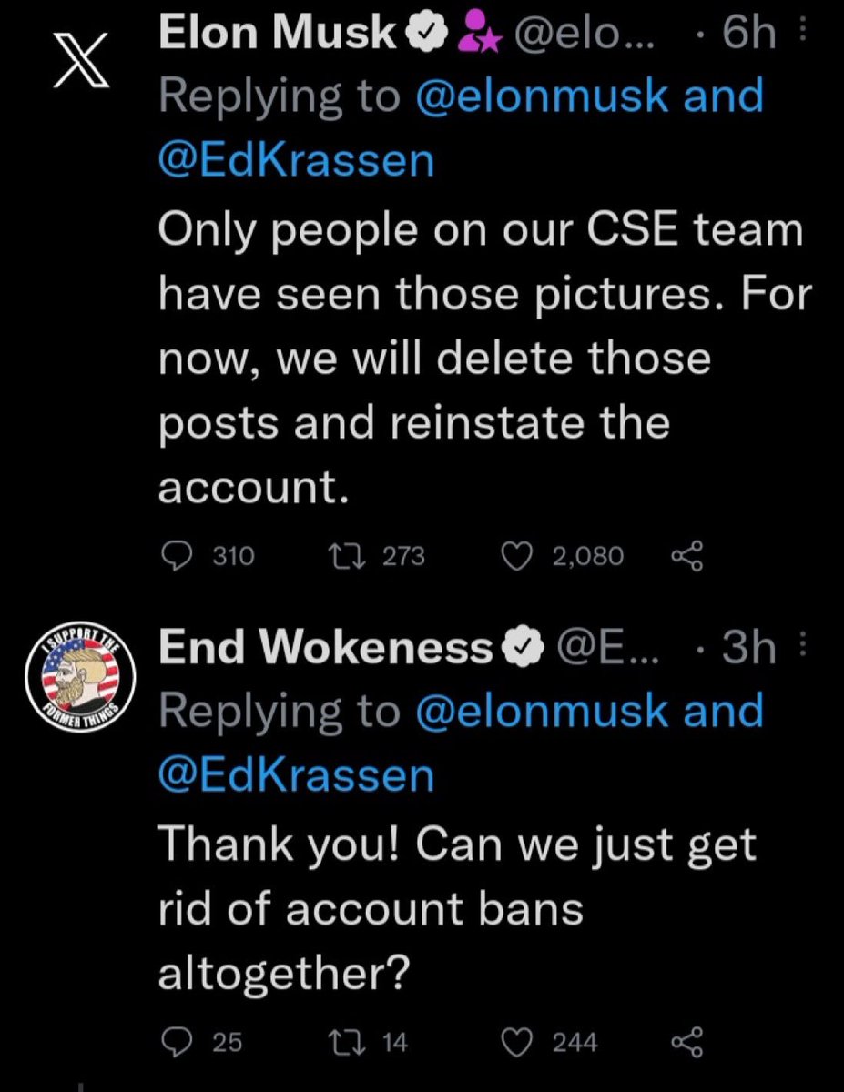 RightWingCope's tweet photo. Elon Musk unbanned Dom Lucre after he posted child porn, fellow pedophiles tune in asking Musk to never ban accounts for committing a felony sex crime on the platform https://t.co/Gh2S1fKCMz