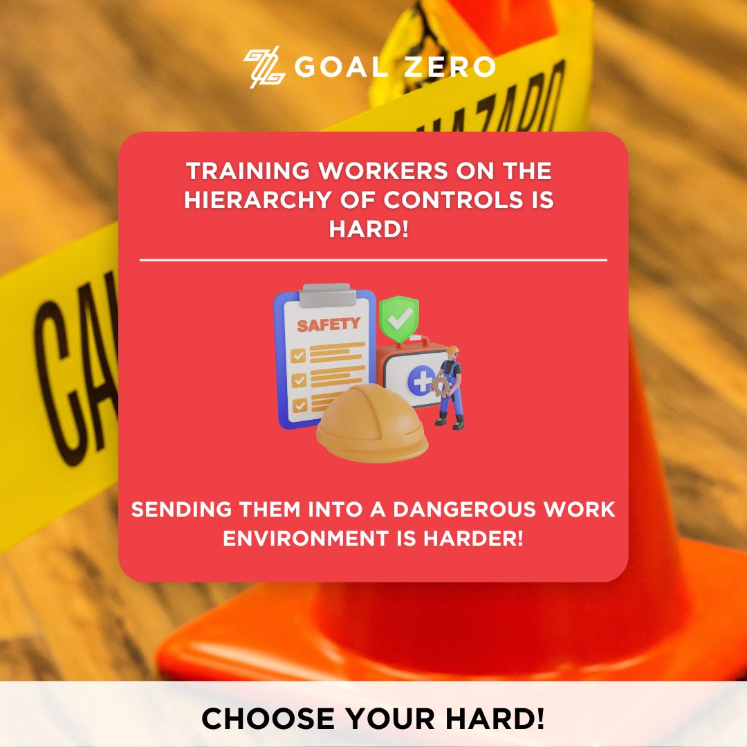 Training workers on the hierarchy of controls is hard! Sending them into a dangerous work environment is harder!  

Not knowing what the hierarchy of controls are...even harder!!

CHOOSE YOUR HARD!

#GoalZero #Hazardassessment #Leadership #OSHA