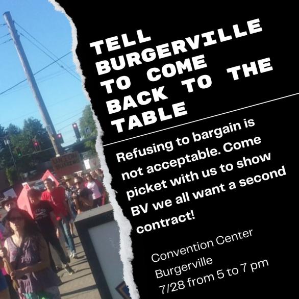 Workers <a href="/BVWU_IWW/">Burgerville Workers Union 🍔</a> are shutting it down!! 
👊✊🚫🍔 
DONATE to the Strike Fund!

Come to the picket lines tonight 5-7pm!