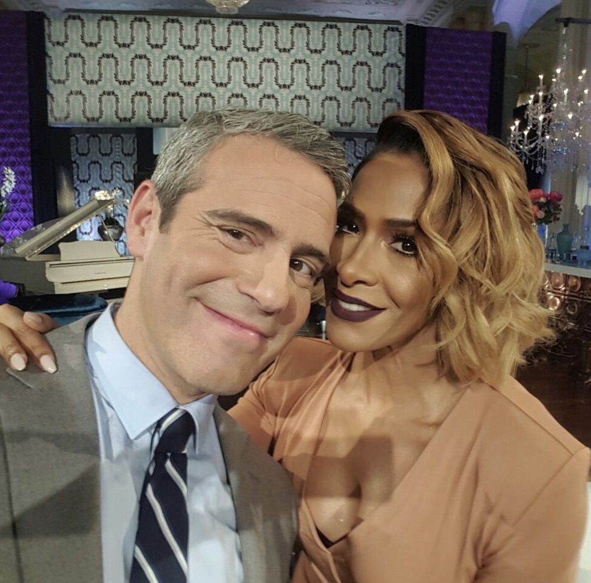 IamSheree's tweet photo. #FBF to this reunion selfie w/ @Andy 😘. Such a fun &amp; shady reunion! Can anyone guess which season this was? #WhatUGonDo? #RHOA #SheBySheree #friday #explore #fyp #balmain #fashion https://t.co/a2NlkvNeD1