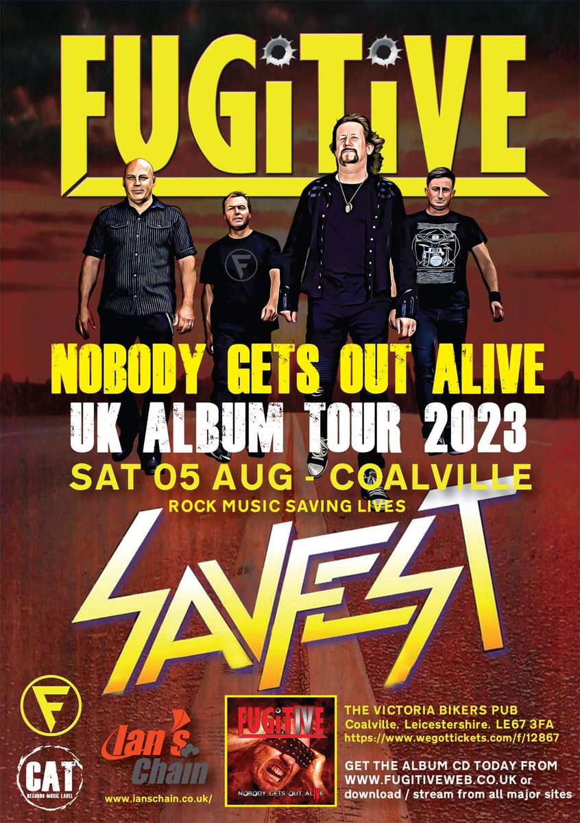 Next Saturday 5th August we play Savfest in Leicestershire alongside a whole bunch of great bands,check the poster for details. See you there.