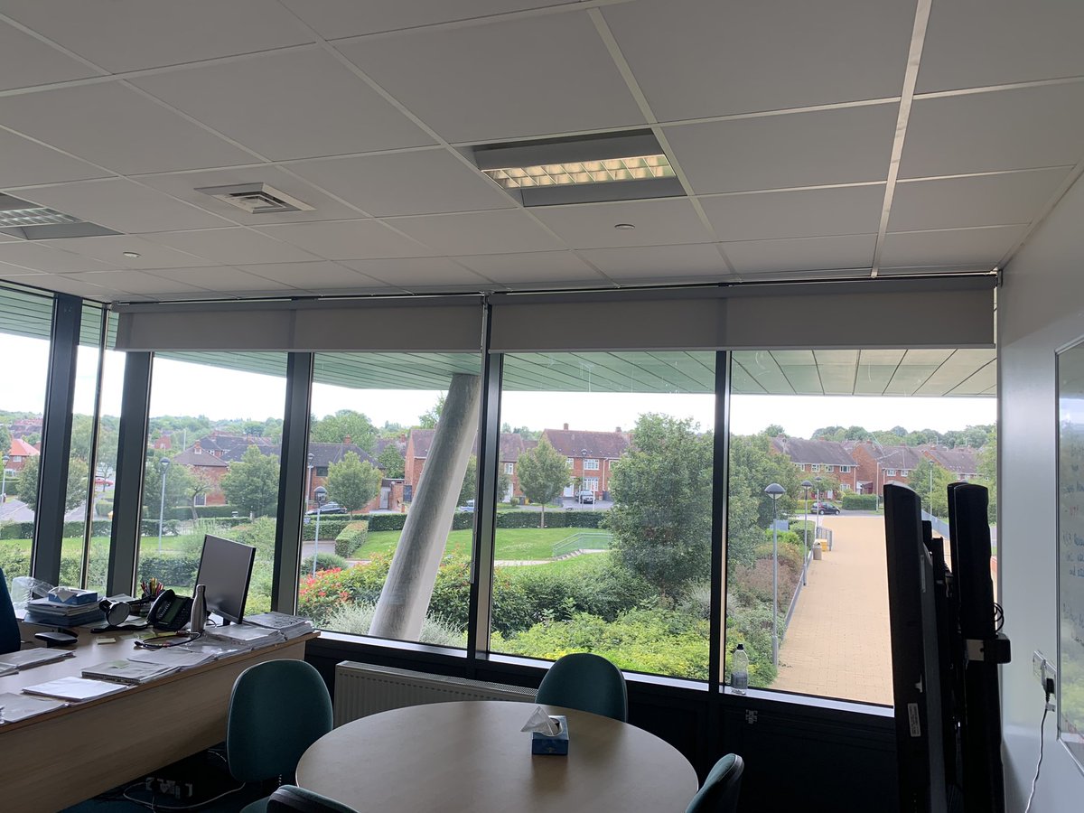 The first of many school installations we have lined up this summer. This one in Wolverhampton has had crank handle dimout roller blinds to the offices. #bbsblinds #rollerblinds #schoolblinds