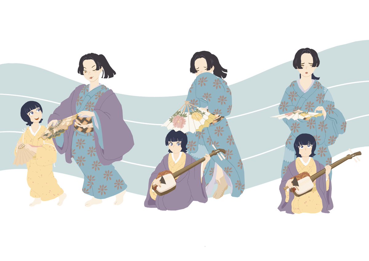 MakoMonogatari's tweet image. Here's the spot art that I did for @PirndelB 's fic in
@OPMusicZine!!
It's such an incredibly beautiful and haunting exploration of Izou + Kiku's story, and it made me cry the first time I read it :')   

Come check the zine out here! It's free!
opmusiczine.itch.io/rock-the-boat-…
#ONEPIECE