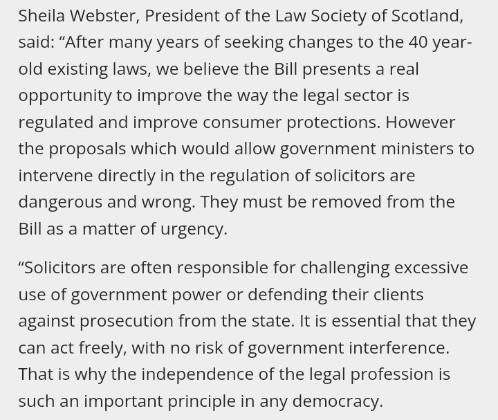 The Scottish Government is now seeking to beef up its role in the regulation of solicitors, undermining the independence of the legal profession. We join <a href="/Lawscot/">Law Society Scotland</a> in condemning this move.