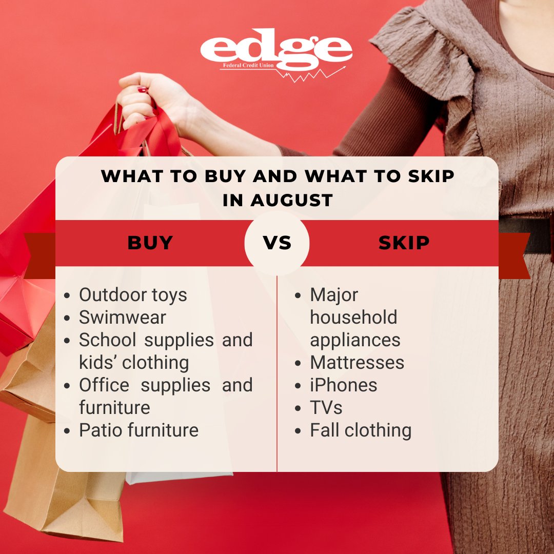 EdgeFCU's tweet image. August is right around the corner, and we’ve got the scoop on the hottest summer savings around! Follow this guide to guarantee you snag the best prices.