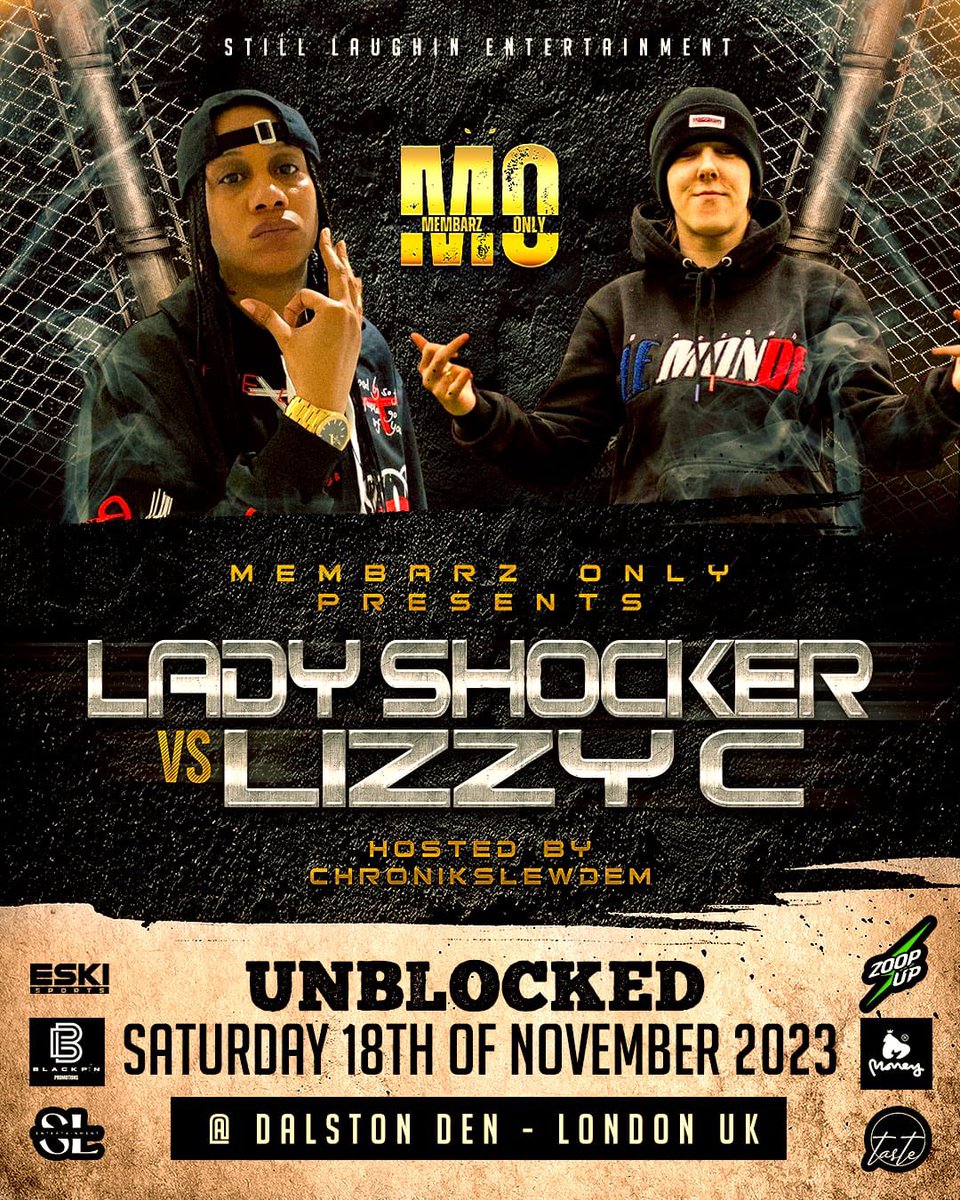 Darealchronik's tweet photo. WHAT HAVE I DONE?🤯
LADY SHOCKER VS LIZZY C @DALSTONDEN
@MembarzOnly
@lady_shocker @lizzy_c_ftw
GET YOUR TICKETS TO BE IN THE BUILDING 🎟️
https://t.co/vRekCBRveM
#MEMBARZONLY #UNBLOCKED
#NOV18TH #LONDON #DALSTONDEN #GRIME #BATTLERAP https://t.co/RTAiTQ8O68