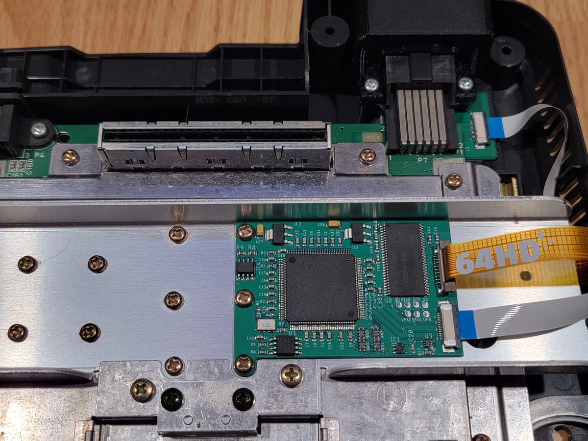 GVGmods's tweet photo. Anyone wan to buy an #N64 with #64HD kit installed? 480p, 720p, and 1080i output. Console with standard jumper pak only. $250 plus shipping in USA. More pics in replies. https://t.co/W4RRUtbjHB