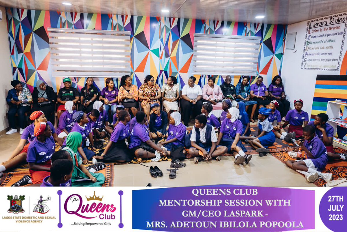 LASPARKLagos's tweet photo. The Queens Club, an interactive mentorship session, is expected to raise advocacy towards reducing Sexual and Gender Based Violence (SGBV) to the barest minimum.
#Lasg
#AGreaterLagosRising
#GreenerLagos
#HealthierLagos
#LagosDSVA
#QueensClub
#LASPARK
#EmpoweredGirls https://t.co/GPl1C84Ziu