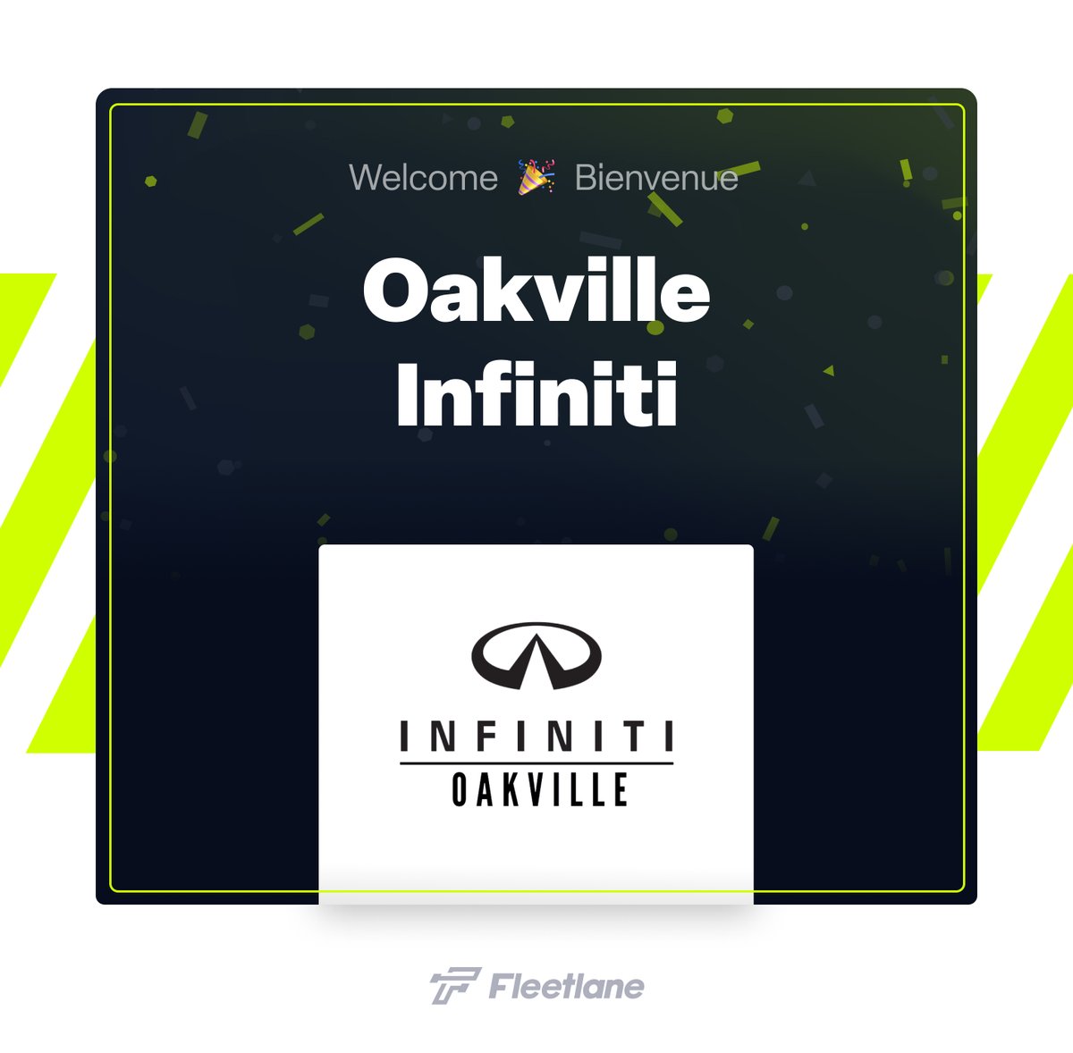 GoFleetlane's tweet photo. We’re thrilled to announce that Oakville Infiniti has chosen Fleetlane to manage their loaner car and mobility services. With our all-in-one solution, they're saving time, money, and provide a top-notch client experience! 
#CarDealership #FleetManagement #ConnectedCar https://t.co/XrmgtMRZOs
