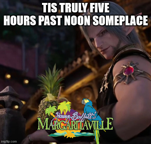 thepiedragon's tweet photo. I can't wait for the Jimmy Buffet NPC #FFXIVDawntrail #FFXIVFanFest #FFXIV @FF_XIV_EN https://t.co/uN6JNrGudK