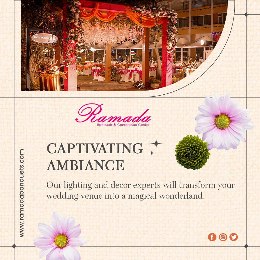 RamadaBanquets's tweet photo. Don't miss out on the wedding of your dreams! Contact Ramada Banquets in Chicago, IL, today and let us make your summer wedding a true celebration of love and joy. 

#RamadaBanquets #SummerWedding #ChicagoWedding #LoveInBloom #DreamWedding #ChicagoTechSolution #CTS #PoweredByCTS https://t.co/qctWsdni3a