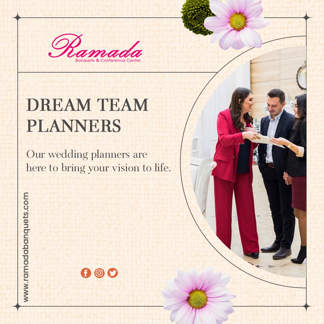RamadaBanquets's tweet photo. Don't miss out on the wedding of your dreams! Contact Ramada Banquets in Chicago, IL, today and let us make your summer wedding a true celebration of love and joy. 

#RamadaBanquets #SummerWedding #ChicagoWedding #LoveInBloom #DreamWedding #ChicagoTechSolution #CTS #PoweredByCTS https://t.co/qctWsdni3a