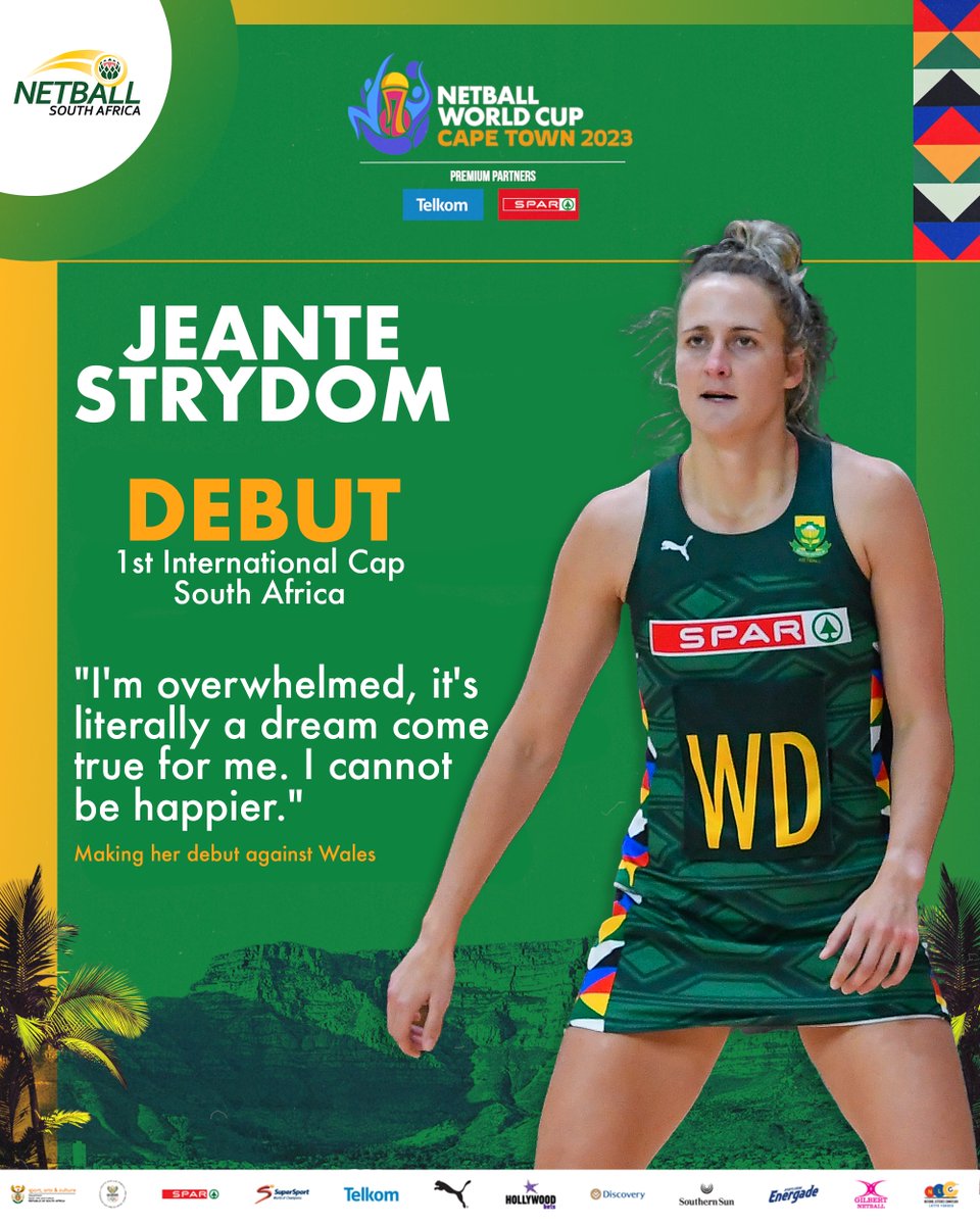 Congratulations on achieving your dream Jeanté 👏❤️ 🇿🇦🆚🏴󠁧󠁢󠁷󠁬󠁳󠁿 #SPARProteas | #NWC2023 | #PutYourHandsUp