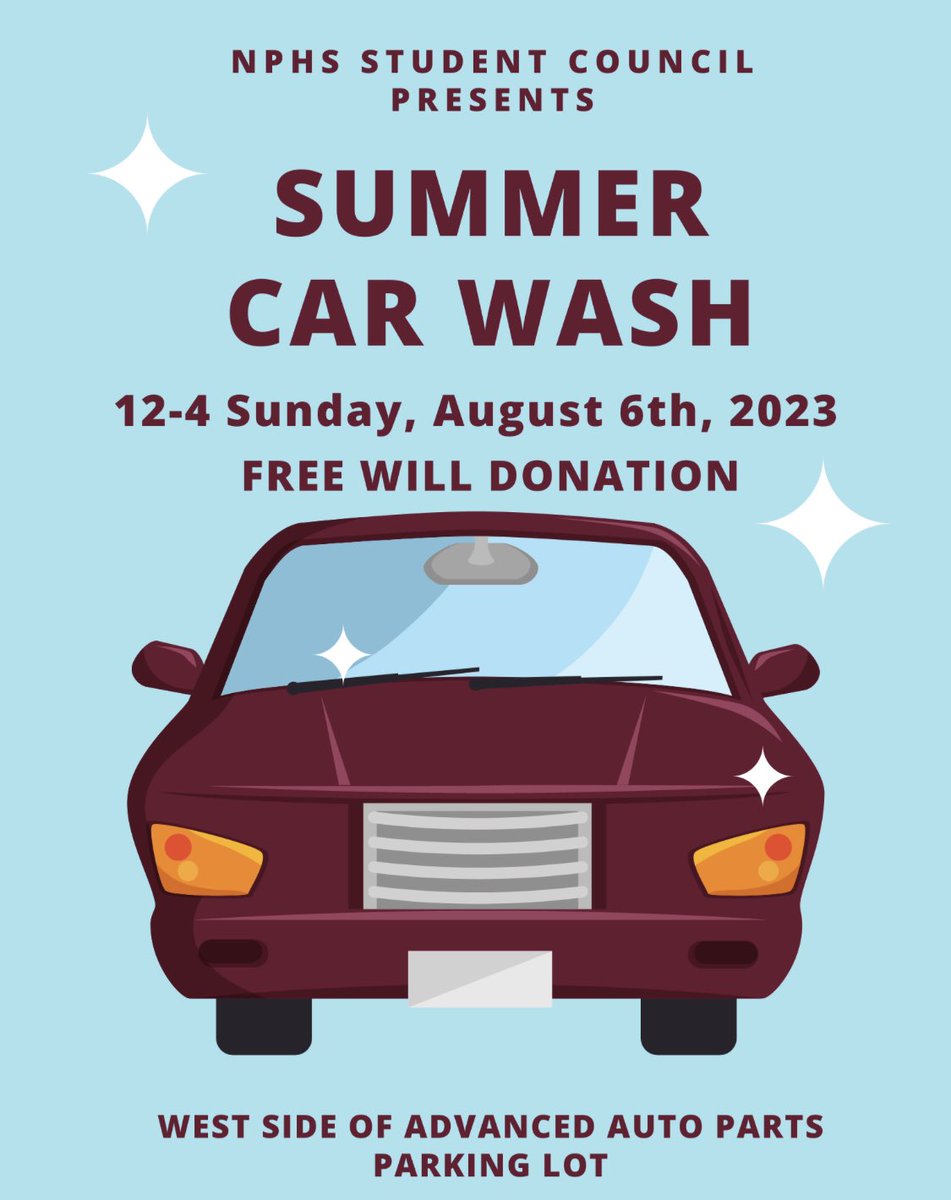 Summer car wash is approaching! Come visit us August 6th!! 🚘🧼