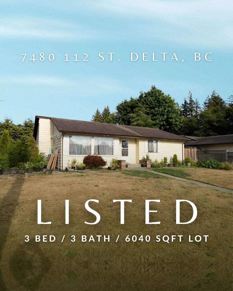 jasoberoi_group's tweet photo. 🏠 Just Listed! 🏠

📍 7480 112 Street, Delta, BC, V4C 4V8 (Nordel)
💲 Price: $999,900
🛏️ 3 Bed | 🛁 3 Bath | 📐 1400 Sqft | 🏡 House

Don't miss this great opportunity. Contact Jas Oberoi Group for details! 📞

#RealEstate #DeltaBC #InvestmentOpportunity #ForSale #JasOberoiGroup https://t.co/56W2Y3gomx