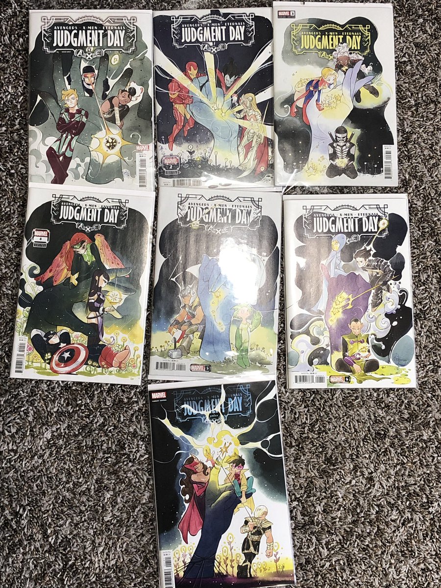 mrbgilson's tweet image. All the beautiful @peachmomoko60 covers from Judgement Day. #sortingcomics