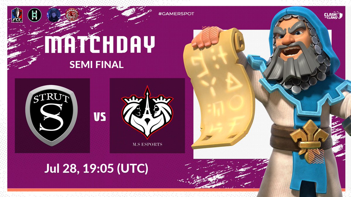 FrenchCup's tweet photo. @STRUTesportsCoC and @MSEsportsCoc are ready to battle for their spot in the #GamerSpot Grand Final ! 🏆⚔️

Tune in for all the action starting tonight at 7 pm UTC! 

🇨🇵 Palpal : https://t.co/Ow2GLqavAk
🇪🇸 Sockers : https://t.co/vp3iso08JZ
🇬🇧 Spekkie : https://t.co/vuKH2hBEcz https://t.co/k0HozXAxq4