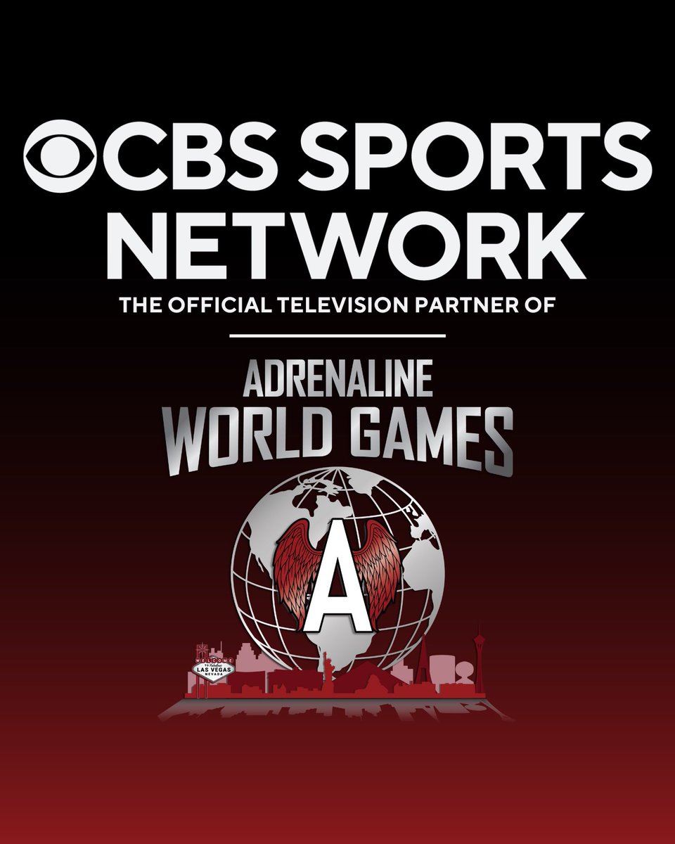 Adrenalinetl's tweet photo. BREAKING: CBS Sports Network is the official television partner of The Adrenaline World Games! 

Next Friday we will see the sport brought onto a mainstream platform broadcast into over 50 million homes in the US Alone. Thank you to all of our fans! ❤️ https://t.co/0hlLhXhRMo