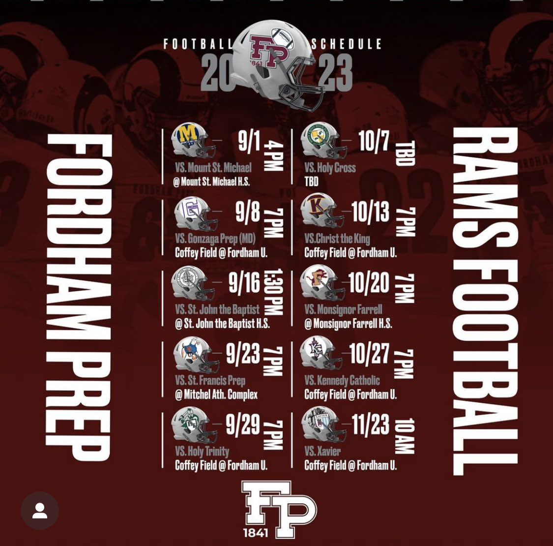 Jack McKillop (@jackmckillop25) on Twitter photo Season opener just 5 weeks away! Let’s go!!!
<a href="/FRamsfootball/">FP_RAMSFOOTBALL</a> <a href="/NYCHSFL/">NYCHSFL</a> <a href="/FP_Sports/">Fordham Prep Athletics</a> <a href="/hopwood_rj/">RJ Hopwood</a> <a href="/DeanepPat/">Paddy Deane FP Baseball and Football</a> <a href="/AboutUOutreach/">About U Outreach</a> Season opener just 5 weeks away! Let’s go!!!
<a href="/FRamsfootball/">FP_RAMSFOOTBALL</a> <a href="/NYCHSFL/">NYCHSFL</a> <a href="/FP_Sports/">Fordham Prep Athletics</a> <a href="/hopwood_rj/">RJ Hopwood</a> <a href="/DeanepPat/">Paddy Deane FP Baseball and Football</a> <a href="/AboutUOutreach/">About U Outreach</a>