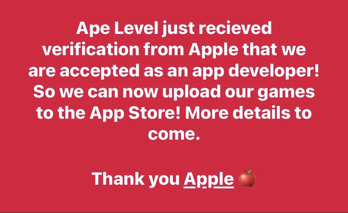 apelevel_gamefi's tweet photo. Yay https://t.co/R1f137JIGK