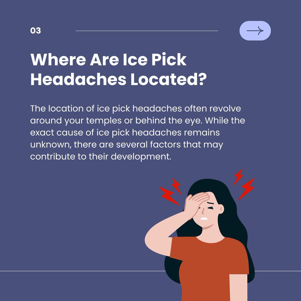 Ice pick headaches, also referred to as stabbing headaches, are intense and fleeting bouts of excruciating pain that feel like an ice pick piercing through the skull. Brief but impactful, causing discomfort and fear of the next attack.
#MigraineBuddy #IcePickHeadaches #Spoonie