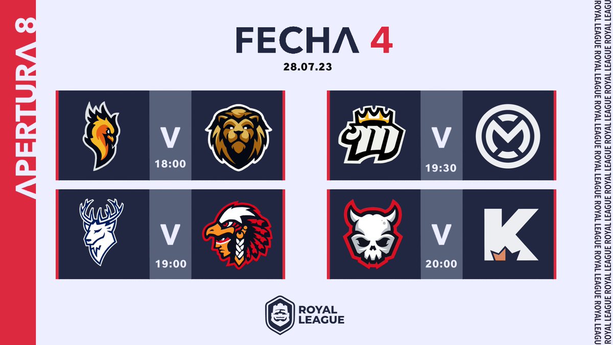 VPGLeague's tweet photo. #RL | Torneo Apertura 8
Fecha 4
📆 28/07
#Fenix 🆚 #Leonesmx
⏰ 18:00
#Venados 🆚 #TeamMexico
⏰ 19:00
#MasterK 🆚 #MegaeSports
⏰19:30
#TeamFurious 🆚 #Kings
⏰ 20:00 https://t.co/HlqCSi2TZb