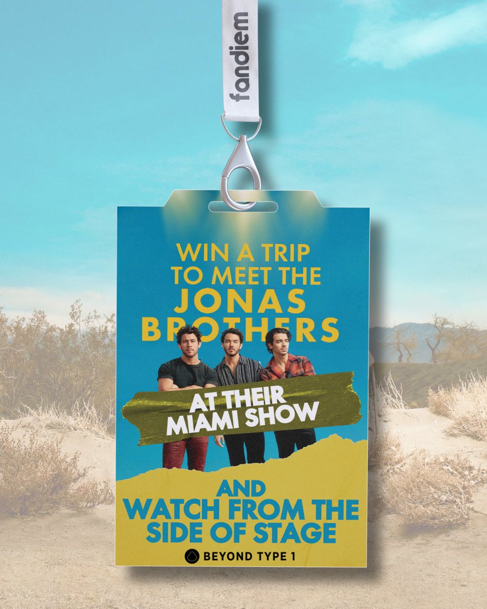 We're giving away a trip to meet us in Miami + watch our show from side stage! Donate To Win artist guest passes, round trip travel, hotel, spending money + so much more.

Donate To Win to support <a href="/BeyondType1/">Beyond Type 1</a> at: fandiem.com/jonasbrothers