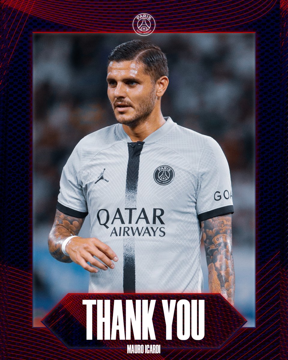 Prêté à Galatasaray lors de la saison 2022-2023, Mauro Icardi rejoint définitivement le club turc. Le Paris Saint-Germain souhaite beaucoup de réussite à Mauro dans la suite de sa carrière. 💻 bit.ly/3qbDwlR