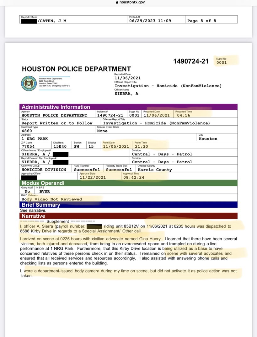 merissahansen17's tweet image. Question: WHY would a HPD officer not activate their body camera? They were responding to a mass casualty event. 

#astroworldfest 

H/t @CLC1113