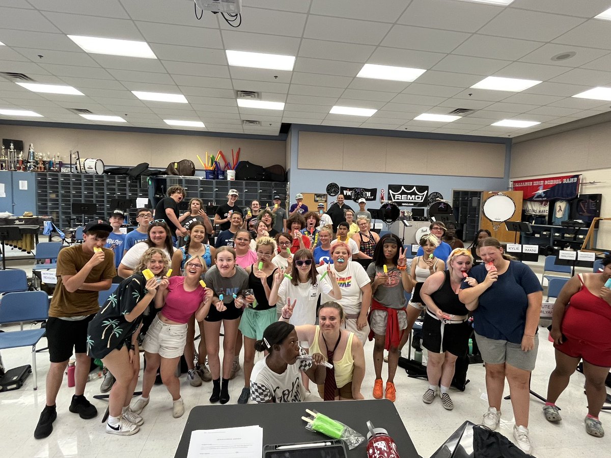 The @AHSAviatorBand survived band camp!! We stopped by with a cool treat to acknowledge all of their hard work! I am so excited to see the show on Friday nights! @robgress @FontaineAHS