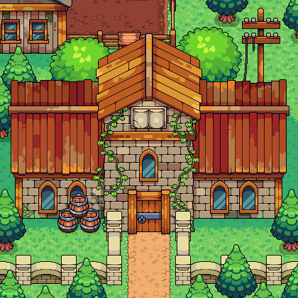 darftey's tweet photo. Old, but cozy Library Building! 📔 #pixelart #gamedev https://t.co/ykvlaqAoSf