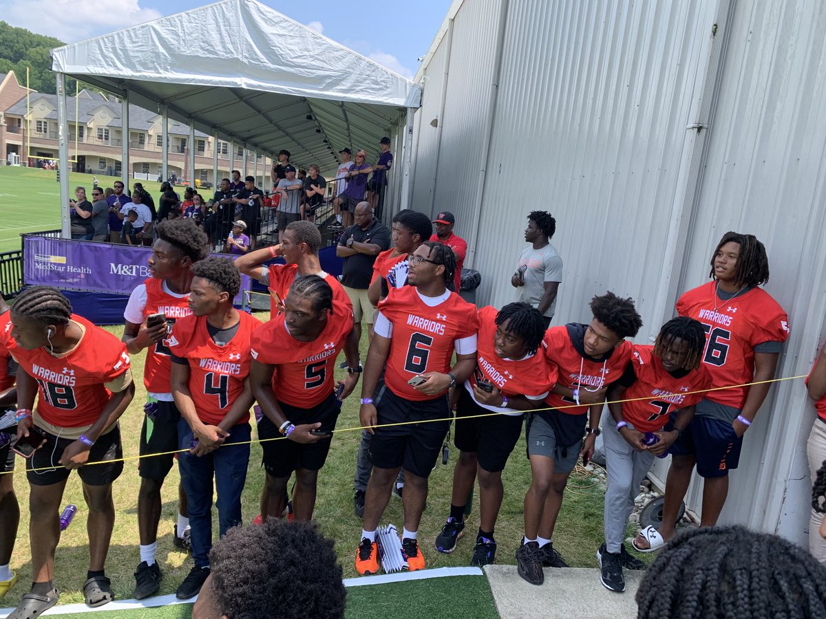 Great Day for our Warriors Football Team at the Ravens training camp.