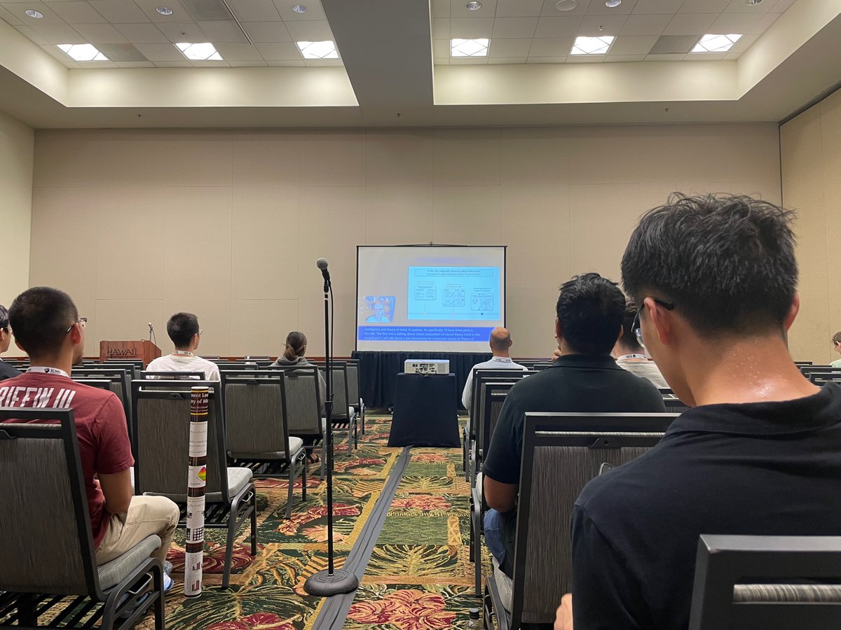 ToM Workshop (@tom_icml2023) on Twitter photo 📢 ToM workshop @ ICML is starting now with <a href="/MaartenSap/">Maarten Sap (he/him)</a>'s talk!! 😍 Come and join us at 317A Kaho'olawe Room 🏝️😎 📢 ToM workshop @ ICML is starting now with <a href="/MaartenSap/">Maarten Sap (he/him)</a>'s talk!! 😍 Come and join us at 317A Kaho'olawe Room 🏝️😎