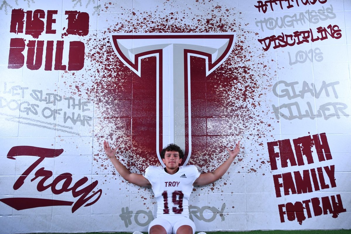 cfranzone19's tweet photo. #AGTG✝️ After a GREAT conversation with @CoachJonSumrall and @CoachVollono I’m blessed to receive my first D1 offer from @TroyRecruiting‼️⚔️ @CoachJMcKoy @CoachEBenton @DanOrnerKicking @ji_trojan https://t.co/uTgEqMnDfI