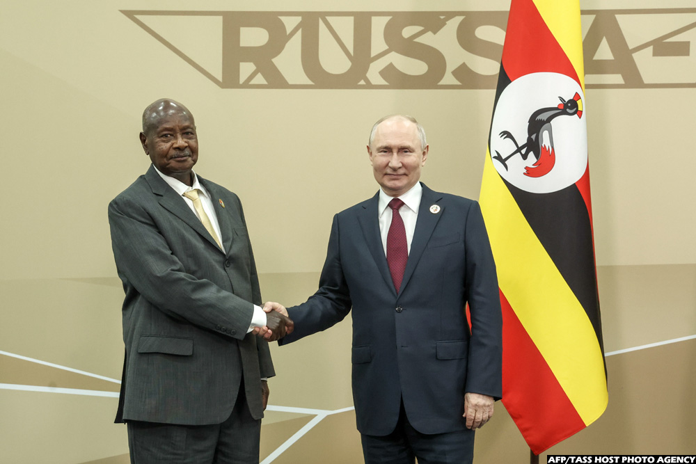 newvisionwire's tweet photo. 🇷🇺🌍  #RussiaAfricaSummit2023 

#Russian President Vladimir #Putin says: “This time was not wasted, we worked constructively, in the atmosphere of mutual understanding, trust, and sincere friendship."

How the summit unfolded  👉🏽 https://t.co/Xf0DWsV55w

#VisionUpdates https://t.co/hWKWduFCaF
