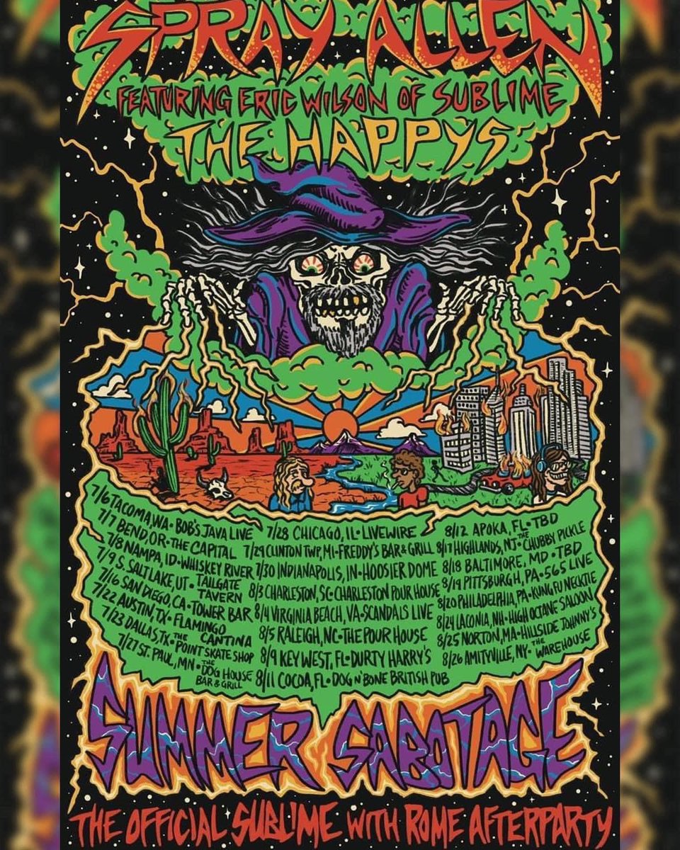 pettyco36's tweet photo. We have a US tour with Eric Wilson of Sublime/ Sublime with Rome and his band Spray Allen find tickets or follow The Happys on bandsintown! 
#thehappys #listentothehappys #sublime #sprayallen https://t.co/am1Laziuzg