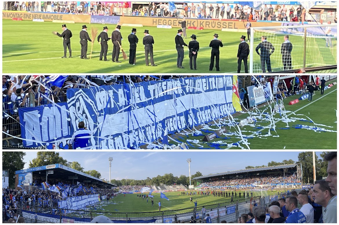 Janina_86's tweet photo. Regionalliga. 1. Spieltag.
Man kämpft mit harten Bandagen, selbst Schornsteinfeger sind an Board. Na wenn das nichts hilft. 🎩💁🏼‍♀️ https://t.co/caFHq1sXsH