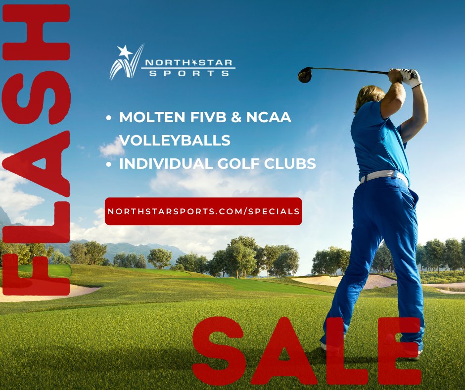 Score big with Molten FIVB & NCAA VOLLEYBALLS or Individual Golf Clubs – all on special now!
Don't miss out – Check out our website for all the amazing deals! northstarsports.com/specials/
#SummerDeals #SportsGear #NorthStarSports